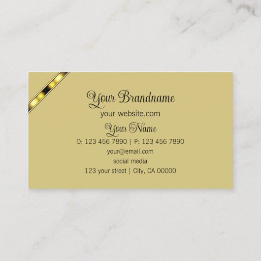 Elegant koraal en beige met monogram Patterned Visitekaartje (Achterkant)