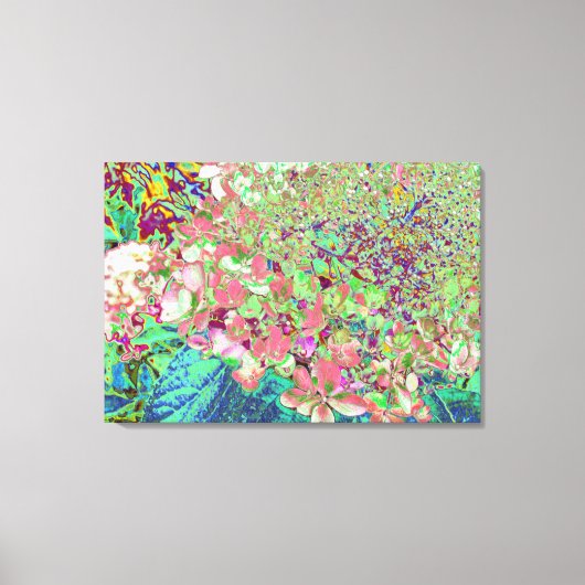 Elegant Koraal en Chartreuse Limelight Hydrangea Canvas Afdruk (Voorkant)