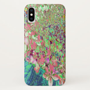 Elegant Koraal en Chartreuse Limelight Hydrangea iPhone X Hoesje