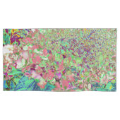 Elegant Koraal en Chartreuse Limelight Hydrangea Kussensloop (Voorkant-Links)