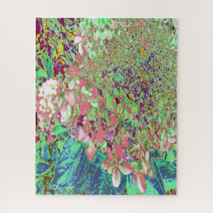 Elegant Koraal en Chartreuse Limelight Hydrangea Legpuzzel