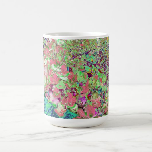 Elegant Koraal en Chartreuse Limelight Hydrangea Magische Mok (Midden)
