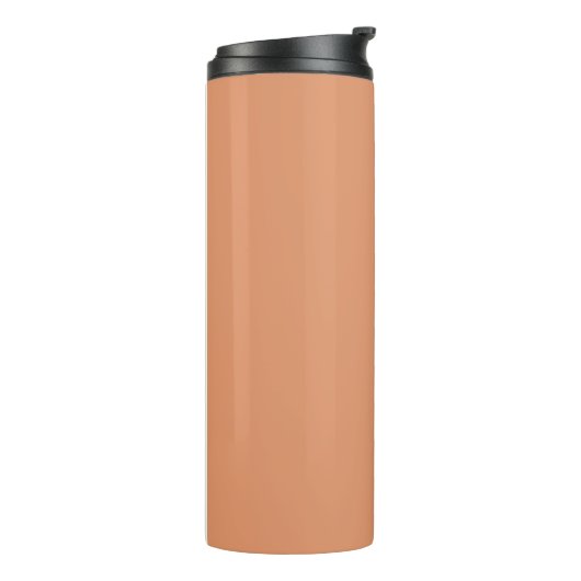 Elegant koraal plons ontwerp - #E3966B Thermosbeker (Gedraaid links)