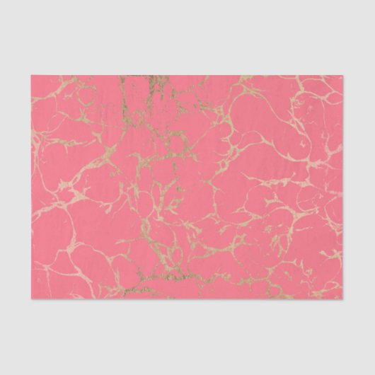 Elegant koraalgoud voor foliedruppels tissuepapier (Voorkant)