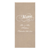 Elegant Kraft Mariage Menu Modèles (Dos)