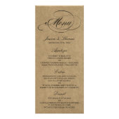 Elegant Kraft Mariage Menu Modèles (Devant)