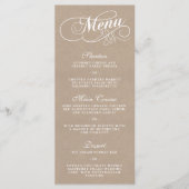 Elegant Kraft Mariage Menu Modèles (Devant)