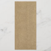 Elegant Kraft Mariage Menu Modèles (Dos)