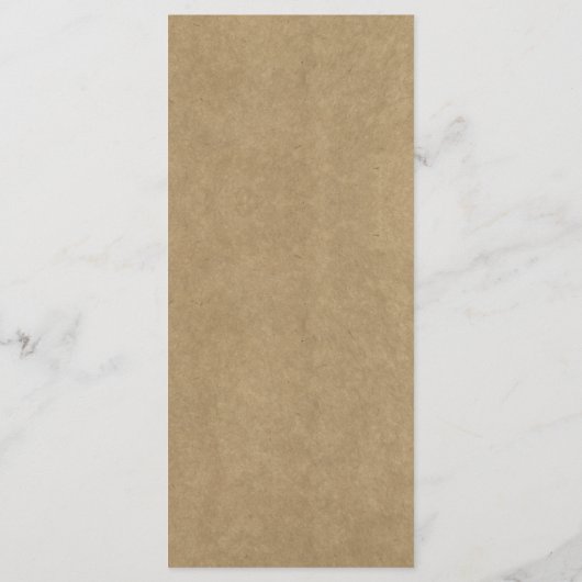 Elegant Kraft Mariage Menu Modèles (Dos)