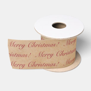 Elegant Kraft Paper Merry Kerstkalligraphy Sa Lint