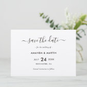 Elegant Kraft Paper Wedding Save The Date (Staand voorkant)