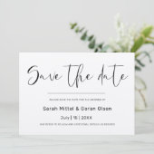 Elegant Kraft papier Save the date Uitnodiging (Staand voorkant)