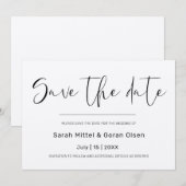 Elegant Kraft papier Save the date Uitnodiging (Voorkant / Achterkant)