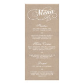 Elegant Kraft Wedding Menu Sjablonen (Voorkant)