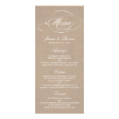 Elegant Kraft Wedding Menu Sjablonen (Voorkant)