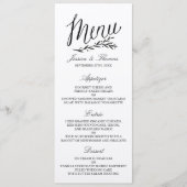 Elegant Kraft Wedding Menu Sjablonen (Voorkant)