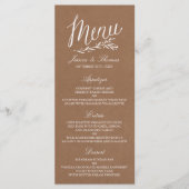 Elegant Kraft Wedding Menu Sjablonen (Voorkant)