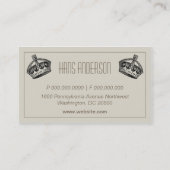 Elegant  kroon visitekaartje (Achterkant)