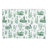 Elegant Kruiden Tuin Sage Groen Toile Kussensloop (Voorkant-Links)