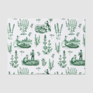 Elegant Kruiden Tuin Sage Groen Toile Tissuepapier