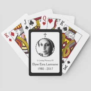 elegant kruis herdenkingsgeschenk speelkaarten