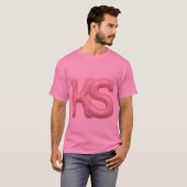 Elegant ks monogram alphabet tshirt (Devant entier)