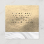 Elegant kunstleder | Zijde Vierkante Visitekaartje (Achterkant)