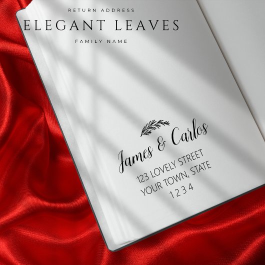 Elegant laat achternaam retouradres 	rubberstempel