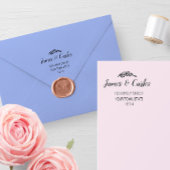 Elegant laat achternaam retouradres 	rubberstempel