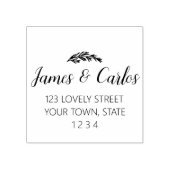 Elegant laat achternaam retouradres 	rubberstempel (Afrduk)