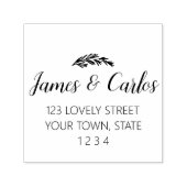 Elegant laat achternaam retouradres  zelfinktende stempel (Design)