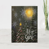 Elegant Laat het Sneeuwen Mooie Kerst Inspiratie Kaart (Voorkant)