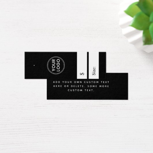 Elegant label tegen zwarte prijs mini visitekaartjes (Bureau)