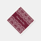 Elegant Lace Burgundy Cream Persoonlijk Servet (Hoek)