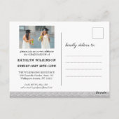 Elegant Lace Chalkboard 2 Uitnodiging tot Afstudee (Achterkant)