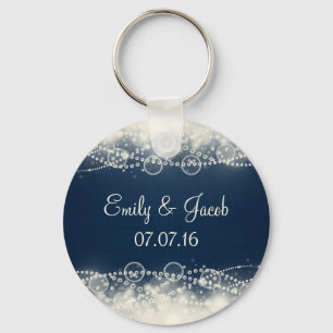 Elegant Lace en Pearls Wedding Favor Sleutelhanger