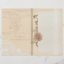 Elegant Lace Floral Journal Page