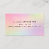 Elegant Lace Holographic Visitekaartje (Achterkant)