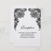 Elegant Lace Reception Kaart (Voorkant / Achterkant)