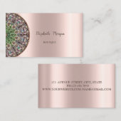 Elegant , Lace Roos Gold Visitekaartje (Voorkant / Achterkant)