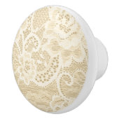 Elegant  Lace Rustic Romantic Land Keramische Knop (Rechts)