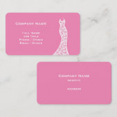 Elegant Lace Wedding Dress roze Visitekaartje (Voorkant / Achterkant)
