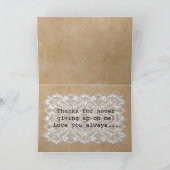 Elegant Lacey-Moederdag met bericht Feestdagen Kaart (Binnen)