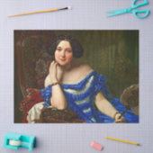  Elegant Lady Blue Dress-ontkoppeling Tissuepapier (Craft)