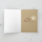 Elegant Lady in Gold Feestdagen Kaart (Binnen)