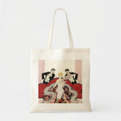 Elegant Lady in Paris Art Deco Canvas tas (Voorkant)