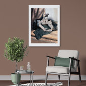 Elegant Lady Reading - kunst Print