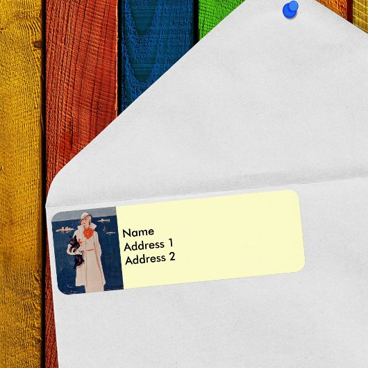 Elegant  Lady Scotty Dog Retouradres Lab Etiket