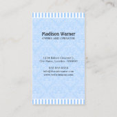 Elegant Lady Silhouette Cupcake Visitekaartje (Achterkant)