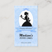 Elegant Lady Silhouette Cupcake Visitekaartje (Voorkant)
